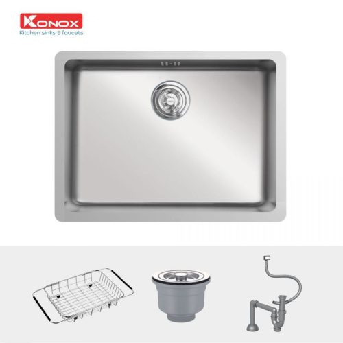 Chi tiết chậu rửa bát Konox Cube 5444SU