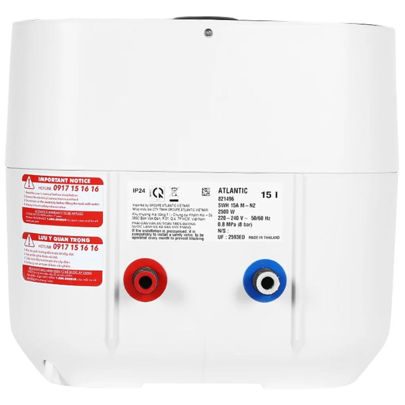 Đầu nối máy nước nóng Atlantic SWH 15A M-N2 Nanto Plus Đầu nối máy nước nóng Atlantic SWH 15A M-N2 Nanto Plus