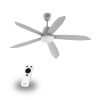 Quạt trần Gcool Copter 05 RL VN011402509 Ghi Bạc 2 Quạt trần Gcool Copter 05 RL VN011402509 Ghi Bạc
