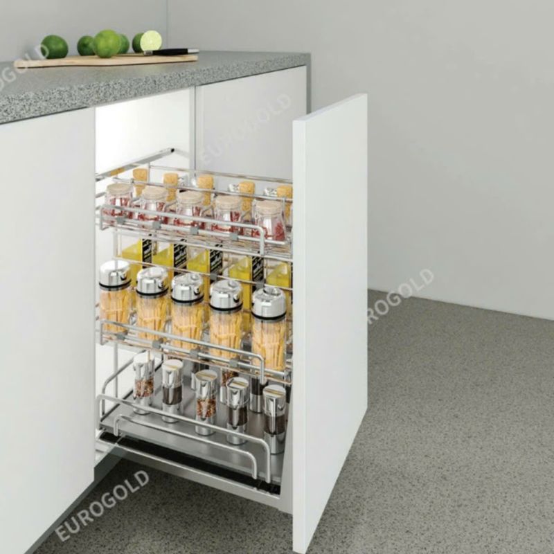 Giá gia vị nan oval, ray giảm chấn Eurogold EPV3025F