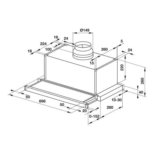 Kích thước máy hút mùi Eurogold EUH02070TK
